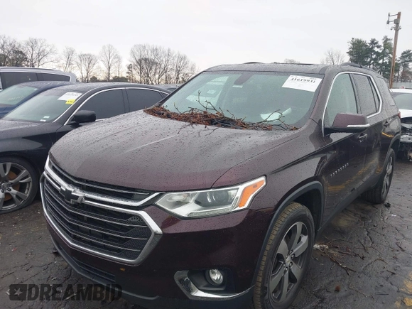 2019 Chevrolet Traverse LT z VIN 1GNERHKW8KJ117969, wystawiony jako IAAI lot #41619931 z przebiegiem 64 767 mil mil oraz . Historia ofert i sprzedaży dostępna na DreamBid. Obrazek 2.