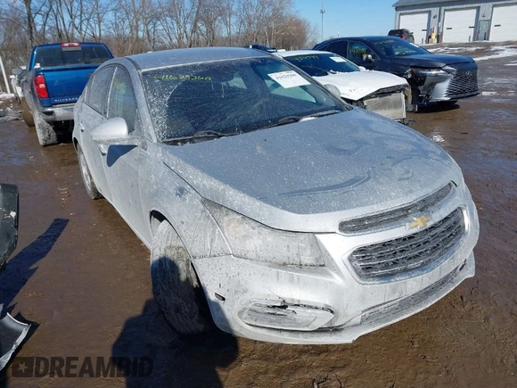 2015 Chevrolet Cruze LT with VIN 1G1PC5SB0F7210575, listed as a IAAI auction lot 41629360 with 192,189 mi miles and . Bid and sale history available at DreamBid. Image 1.