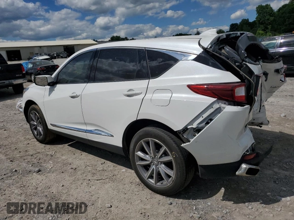 2024 Acura RDX Technology with VIN 5J8TC2H52RL007013, listed as a Copart auction lot 55810825 with 33,050 mi miles and Salvage title. Bid and sale history available at DreamBid. Image 2.
