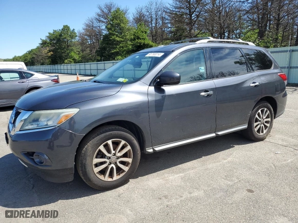 2013 Nissan Pathfinder S with VIN 5N1AR2MNXDC660218, listed as a Copart auction lot 60780014 with 120,667 mi miles and Clean Title. Bid and sale history available at carsss.com. Image 1.