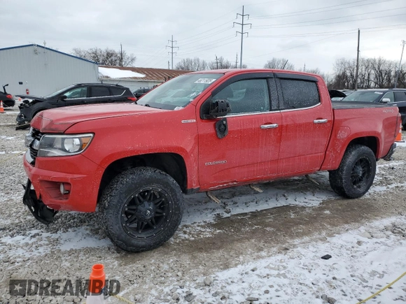 2017 Chevrolet Colorado 4WD LT with VIN 1GCPTCE1XH1223094, listed as a Copart auction lot 46211925 with 117,314 mi miles and Salvage title. Bid and sale history available at DreamBid. Image 1.