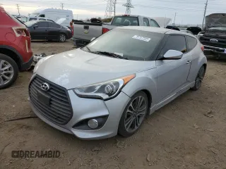 2016 Hyundai Veloster Turbo with VIN KMHTC6AE3GU264460, listed as a Copart auction lot 87848255 with 100,115 mi miles and Salvage Title. Bid and sale history available at carsss.com. Image 1.