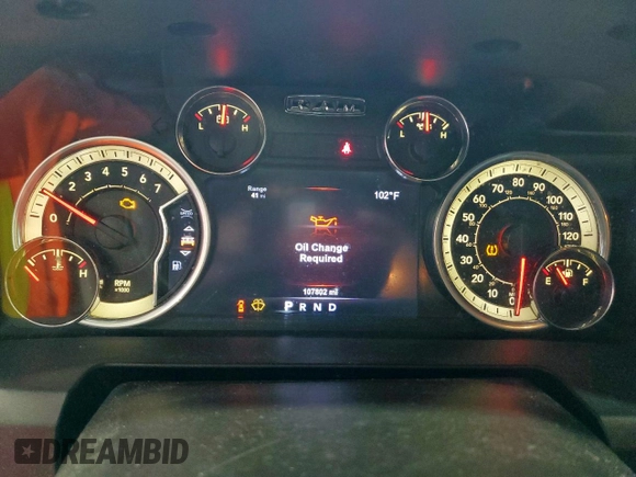 2017 Ram 1500 Lone Star with VIN 1C6RR6LT1HS570182, listed as a Copart auction lot 59939525 with 107,802 mi miles and Clean title. Bid and sale history available at DreamBid. Image 9.