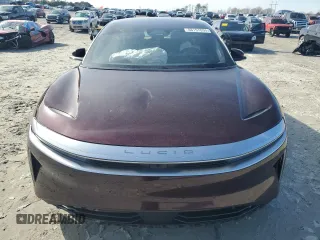 2023 Lucid Air Touring with VIN 50EA1TEA2PA001462, listed as a Copart auction lot 88157855 with 0 mi miles and Salvage Title. Bid and sale history available at carsss.com. Image 5.