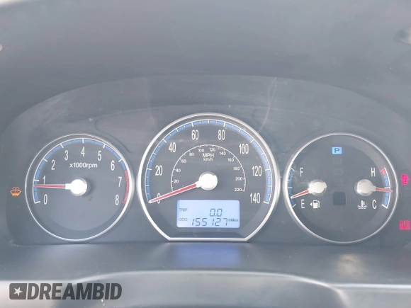 2009 Hyundai Santa Fe SE with VIN 5NMSH13E99H300552, listed as a IAAI auction lot 41772584 with 155,127 mi miles and . Bid and sale history available at DreamBid. Image 7.
