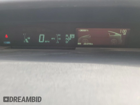 2012 Toyota Prius One with VIN JTDKN3DU8C1548075, listed as a Copart auction lot 55185645 with 38,396 mi miles and Clean Title. Bid and sale history available at carsss.com. Image 9.