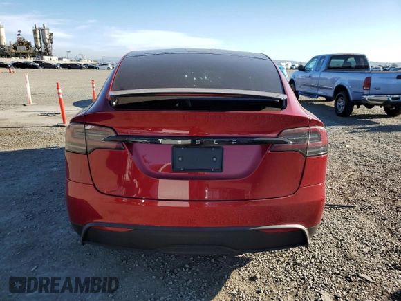 2023 Tesla Model X with VIN 7SAXCBE54PF426469, listed as a Copart auction lot 51019955 with Not Provided miles and Salvage Title. Bid and sale history available at DreamBid. Image 6.