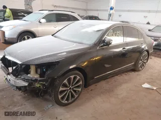 2012 Hyundai Genesis 5.0L with VIN KMHGC4DH8CU163114, listed as a IAAI auction lot 41267586 with 1 mi miles. Bid and sale history available at carsss.com. Image 17.