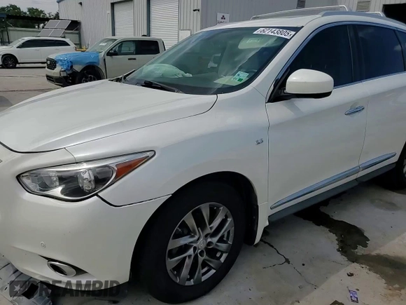 2015 Infiniti QX60 with VIN 5N1AL0MMXFC538815, listed as a Copart auction lot 62143805 with 84,910 mi miles and Salvage title. Bid and sale history available at DreamBid. Image 14.