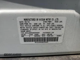 2010 Infiniti EX Journey with VIN JN1AJ0HR5AM756683, listed as a Copart auction lot 58924445 with 150,835 mi miles and Salvage title. Bid and sale history available at DreamBid. Image 14.