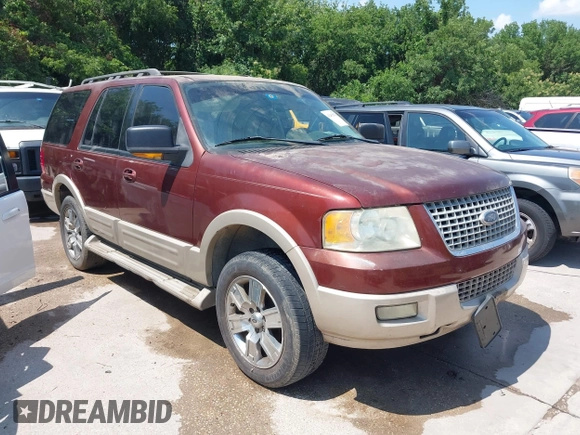 2006 Ford Expedition Eddie Bauer z VIN 1FMPU17526LA77577, wystawiony jako IAAI lot #42415870 z przebiegiem Nie podano mil oraz . Historia ofert i sprzedaży dostępna na DreamBid. Obrazek 1.