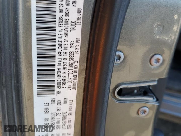 2010 Dodge Ram 2500 ST with VIN 3D7TT2CT1AG158226, listed as a Copart auction lot 53382535 with 170,772 mi miles and Salvage Title. Bid and sale history available at carsss.com. Image 12.