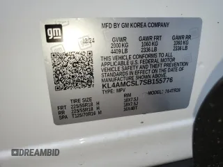 2025 Buick Encore GX Preferred z VIN KL4AMCSL7SB155776, wystawiony jako Copart lot #65182045 z przebiegiem 8 818 mil mil oraz Szkoda całkowita • Salvage title. Historia ofert i sprzedaży dostępna na DreamBid. Obrazek 13.