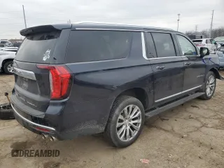 2022 GMC Yukon XL Denali with VIN 1GKS2JKL1NR352785, listed as a Copart auction lot 82993264 with 21,400 mi miles and Clean Title. Bid and sale history available at carsss.com. Image 3.