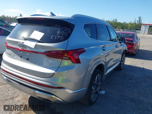 2023 Hyundai Santa Fe Calligraphy with VIN 5NMS54AL2PH560512, listed as a IAAI auction lot 39492126 with 6,379 mi miles and . Bid and sale history available at DreamBid. Image 4.
