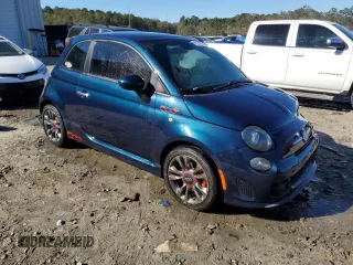 2015 FIAT 500 Turbo with VIN 3C3CFFHH3FT500548, listed as a Copart auction lot 81249704 with 128,388 mi miles and Salvage Title. Bid and sale history available at carsss.com. Image 4.