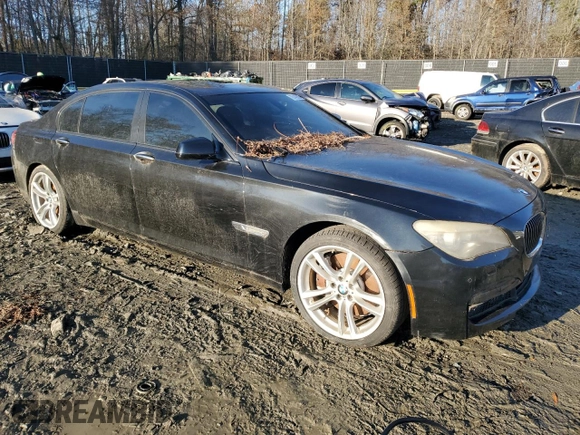 2012 BMW 7 Series 750Li with VIN WBAKB8C57CC964250, listed as a Copart auction lot 41450935 with 56,429 mi miles and Non repairable. Bid and sale history available at DreamBid. Image 4.