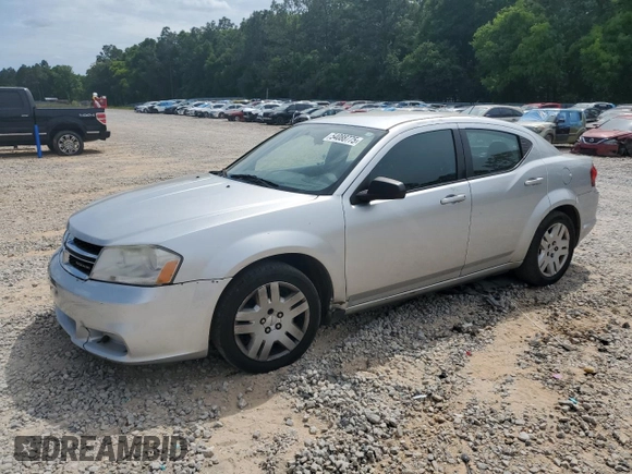 2012 Dodge Avenger SE with VIN 1C3CDZAB2CN102238, listed as a Copart auction lot 54088775 with 167,512 mi miles and Clean Title. Bid and sale history available at carsss.com. Image 1.
