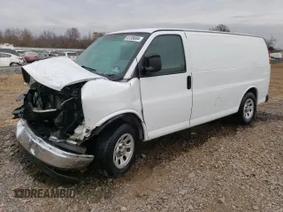 2012 Chevrolet Express Cargo Van with VIN 1GCSGAFX3C1201954, listed as a Copart auction lot 81338004 with 63,711 mi miles and Salvage Title. Bid and sale history available at carsss.com. Image 1.