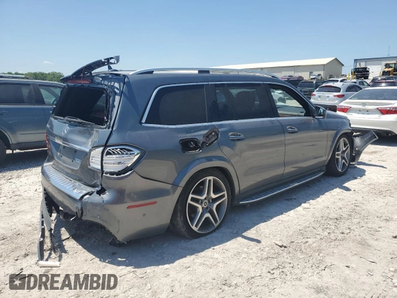 2018 Mercedes-Benz GLS 550 with VIN 4JGDF7DE7JB025977, listed as a Copart auction lot 54705295 with 82,065 mi miles and Salvage title. Bid and sale history available at DreamBid. Image 3.