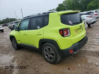2018 Jeep Renegade Limited with VIN ZACCJADB1JPG74634, listed as a Copart auction lot 55216705 with 71,400 mi miles and Salvage title. Bid and sale history available at DreamBid. Image 2.