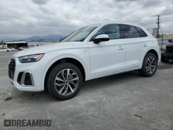 2023 Audi Q5 S line Premium Plus with VIN WA1EAAFY7P2147639, listed as a Copart auction lot 53052525 with 12,411 mi miles and Salvage title. Bid and sale history available at DreamBid. Image 1.