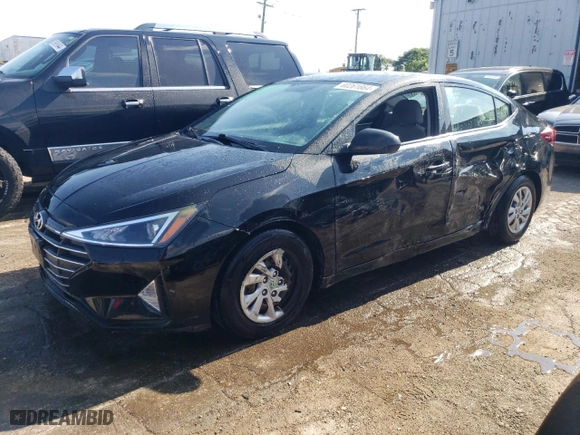 2019 Hyundai Elantra SE with VIN 5NPD74LF2KH489124, listed as a Copart auction lot 60261664 with 104,666 mi miles and Salvage Title. Bid and sale history available at carsss.com. Image 1.