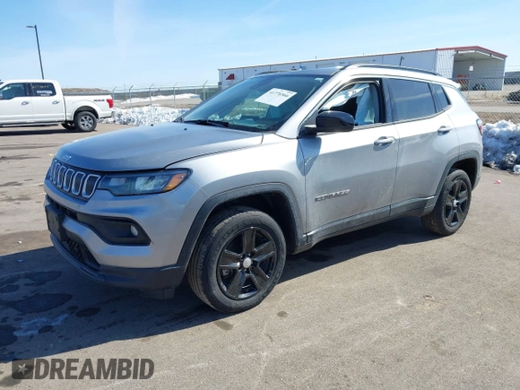 2022 Jeep Compass Latitude with VIN 3C4NJDBB6NT123062, listed as a IAAI auction lot 41770366 with 28,375 mi miles and . Bid and sale history available at DreamBid. Image 18.