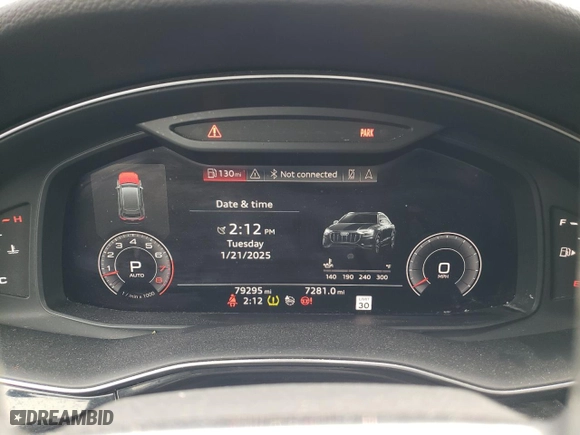 2019 Audi Q8 Premium Plus with VIN WA1BVAF10KD040021, listed as a Copart auction lot 88697425 with 79295 miles and Salvage Title. Bid and sale history available at carsss.com. Image 9.