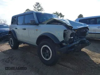 2023 Ford Bronco with VIN 1FMEE5DP7PLB86734, listed as a IAAI auction lot 41396463 with 12,795 mi miles. Bid and sale history available at carsss.com. Image 1.