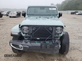 2024 Jeep Wrangler Sahara with VIN 1C4PJXEGXRW210206, listed as a Copart auction lot 58059115 with 14,492 mi miles and Salvage title. Bid and sale history available at DreamBid. Image 5.