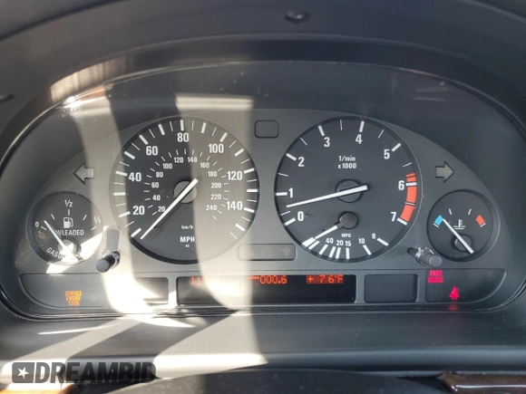 2003 BMW 5 Series 540i with VIN WBADN53473GF71950, listed as a Copart auction lot 74998994 with 116,034 mi miles and Clean Title. Bid and sale history available at carsss.com. Image 9.