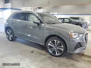 2020 Audi Q3 S line Premium Plus with VIN WA1EECF34L1113405, listed as a Copart auction lot 47685765 with 0 mi miles and Salvage Title. Bid and sale history available at carsss.com. Image 4.