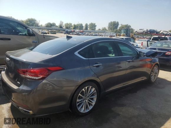 2017 Genesis G80 3.8L with VIN KMHGN4JE1HU203917, listed as a Copart auction lot 71971464 with 67,101 mi miles and Salvage Title. Bid and sale history available at carsss.com. Image 3.