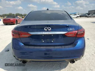 2020 Infiniti Q50 Red Sport 400 with VIN JN1FV7APXLM630530, listed as a Copart auction lot 43717855 with 99,410 mi miles and Non repairable. Bid and sale history available at DreamBid. Image 6.