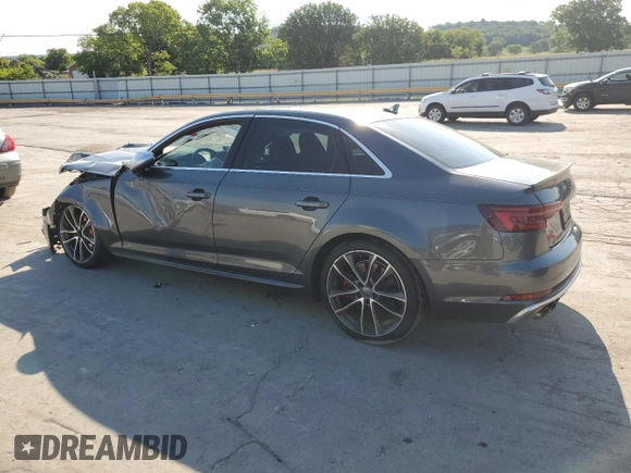 2018 Audi S4 Premium Plus with VIN WAUB4AF48JA120568, listed as a Copart auction lot 60743874 with 69,860 mi miles and Salvage Title. Bid and sale history available at carsss.com. Image 2.