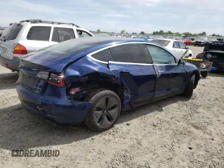 2018 Tesla Model 3 Long Range Battery with VIN 5YJ3E1EB3JF093680, listed as a Copart auction lot 52757865 with 60,598 mi miles and Salvage Title. Bid and sale history available at DreamBid. Image 3.