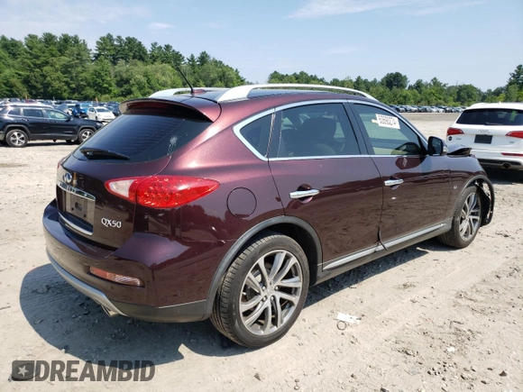 2017 Infiniti QX50 with VIN JN1BJ0RR1HM403970, listed as a Copart auction lot 77878474 with 57,531 mi miles and Non Repairable. Bid and sale history available at carsss.com. Image 3.