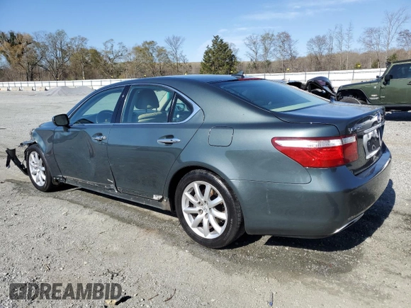 2007 Lexus LS 460 with VIN JTHBL46F975035747, listed as a Copart auction lot 50169445 with 147,294 mi miles and Salvage Title. Bid and sale history available at carsss.com. Image 2.