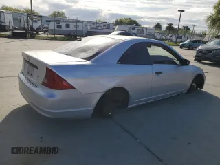2002 Honda Civic DX with VIN 1HGEM22212L020068, listed as a Copart auction lot 50657135 with Not Provided miles and Salvage Title. Bid and sale history available at DreamBid. Image 3.