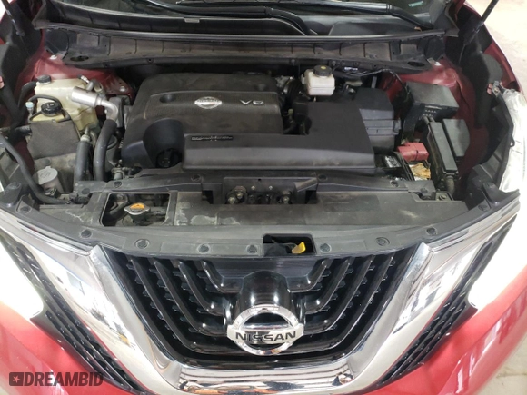 2016 Nissan Murano S with VIN 5N1AZ2MH7GN160195, listed as a Copart auction lot 47501245 with 201,155 mi miles and Salvage Title. Bid and sale history available at carsss.com. Image 12.