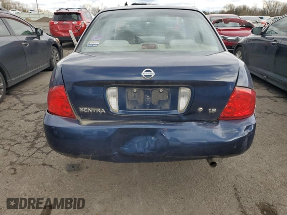 2006 Nissan Sentra S with VIN 3N1CB51D66L559007, listed as a Copart auction lot 49656525 with 125,013 mi miles and Salvage Title. Bid and sale history available at DreamBid. Image 6.