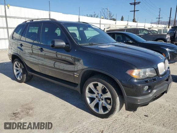 2005 BMW X5 4.8is with VIN 5UXFA93505LE83127, listed as a Copart auction lot 81653374 with 148,054 mi miles and Clean Title. Bid and sale history available at carsss.com. Image 4.