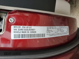 2020 Chrysler Pacifica Limited z VIN 2C4RC1GG6LR249971, wystawiony jako Copart lot #53976155 z przebiegiem 47 304 mil mil oraz Szkoda całkowita • Salvage title. Historia ofert i sprzedaży dostępna na DreamBid. Obrazek 13.
