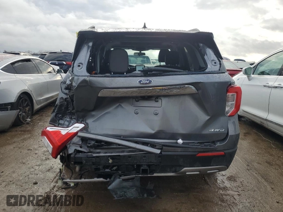 2022 Ford Explorer XLT with VIN 1FMSK8DH9NGA56904, listed as a Copart auction lot 47222185 with 64,161 mi miles and Salvage Title. Bid and sale history available at DreamBid. Image 6.