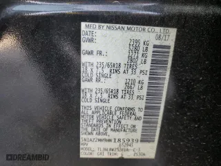 2017 Nissan Murano SL with VIN 5N1AZ2MH9HN185939, listed as a Copart auction lot 50818305 with 97,364 mi miles and Salvage Title. Bid and sale history available at carsss.com. Image 15.