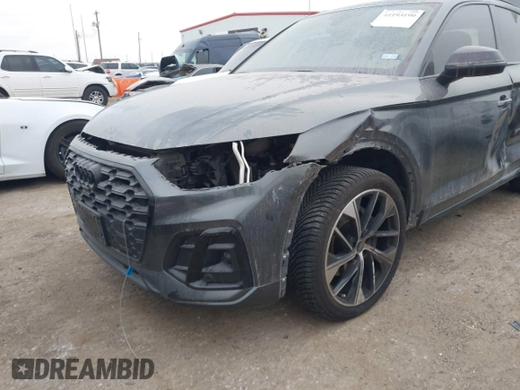 2022 Audi SQ5 Premium Plus with VIN WA1B4AFY0N2087517, listed as a IAAI auction lot 41193190 with 35,400 mi miles. Bid and sale history available at carsss.com. Image 6.