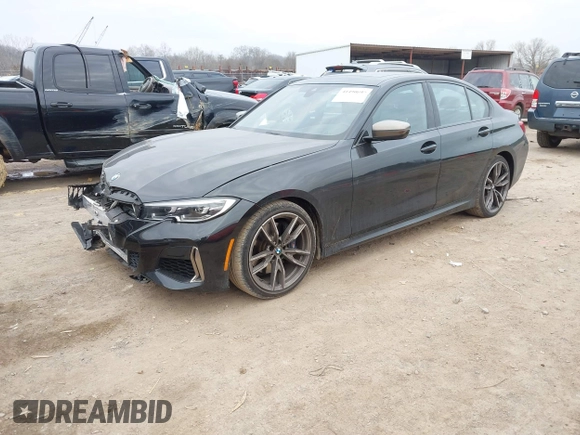 2020 BMW 3 Series M340i with VIN WBA5U7C02LAF54184, listed as a IAAI auction lot 41490697 with 57,363 mi miles. Bid and sale history available at carsss.com. Image 17.