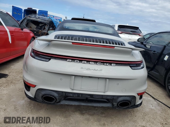 2021 Porsche 911 Turbo S with VIN WP0CD2A94MS263709, listed as a Copart auction lot 73958004 with Not Provided miles and Salvage Title. Bid and sale history available at DreamBid. Image 6.