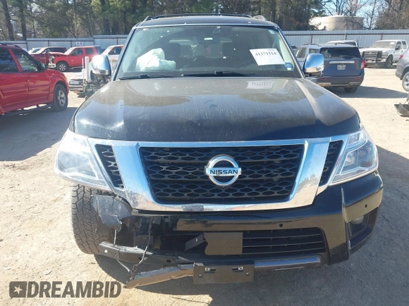 2019 Nissan Armada Platinum with VIN JN8AY2NF1K9350665, listed as a IAAI auction lot 41371514 with 111,133 mi miles. Bid and sale history available at carsss.com. Image 12.